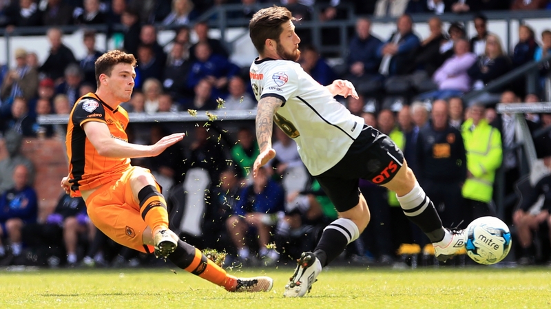 Hull City's Andrew Robertson scores his side's third goal