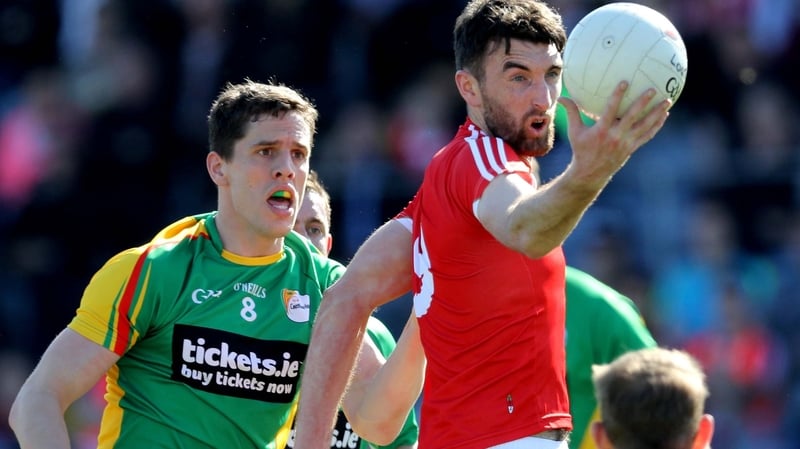 Louth's James Califf and Brendan Murphy of Carlow