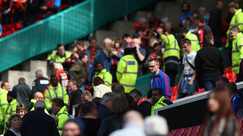 Old Trafford was evacuated after a suspect package that later turned out to be a training device was found