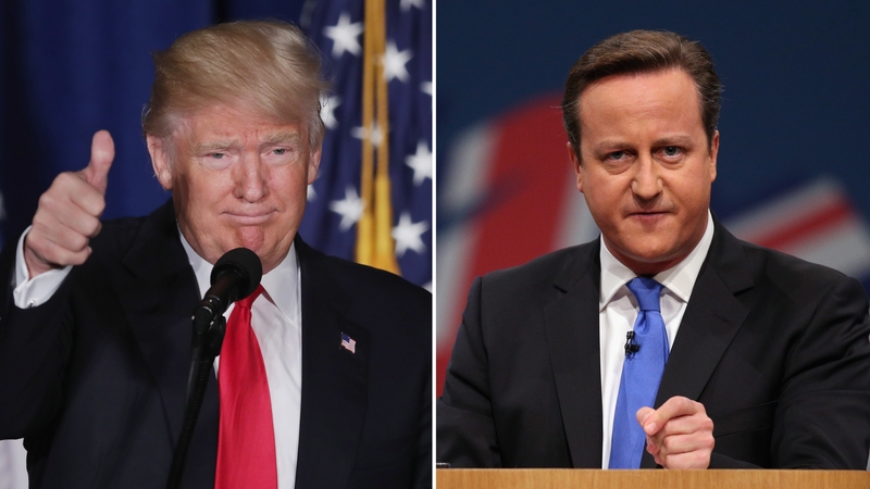 David Cameron told the British parliament last year that Donald Trump was 'divisive, stupid and wrong' over his views on Muslims