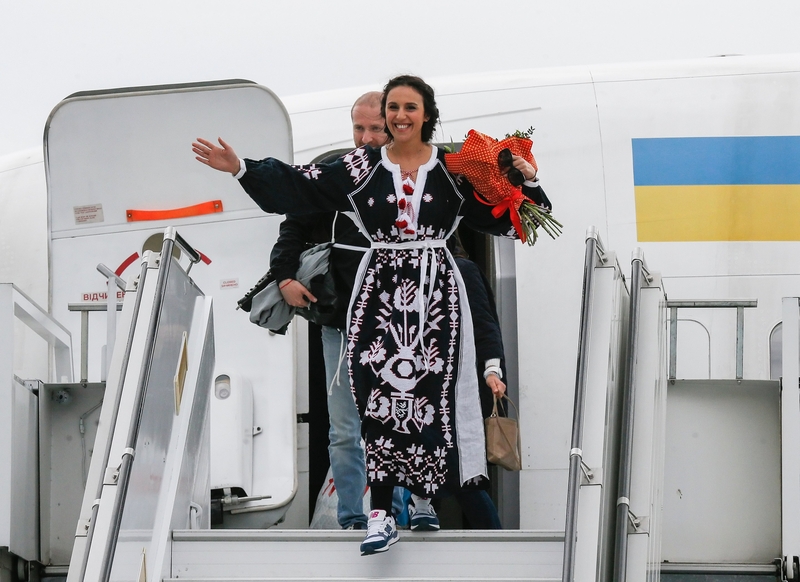 Jamala returned home yesterday to a hero's welcome