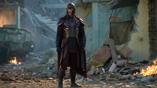 Michael Fassbender as Magneto in X-Men: Apocalypse: back to do battle in the ruins of another world capital