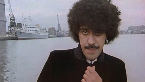 Phil Lynott, seen here in the iconic video for his solo classic Old Town