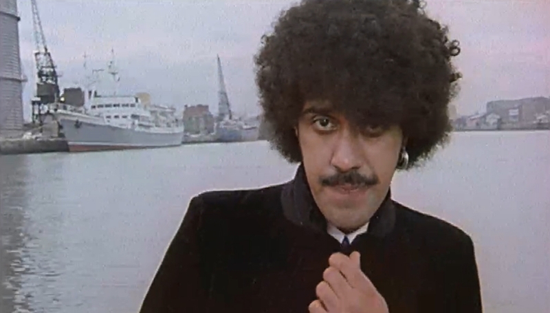 Phil Lynott, seen here in the iconic video for his solo classic Old Town