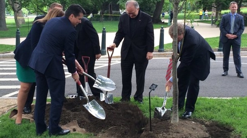 Enda Kenny took part in the bi-partisan ceremony
