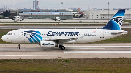 File picture of an EgyptAir Airbus 320 at Istanbul Airport