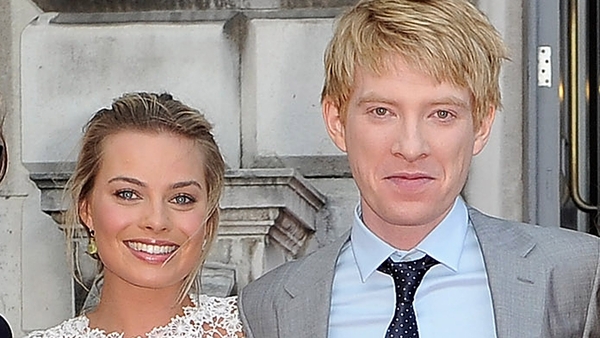 Margot Robbie and Domhnall Gleeson at the world premiere of 2013's About Time