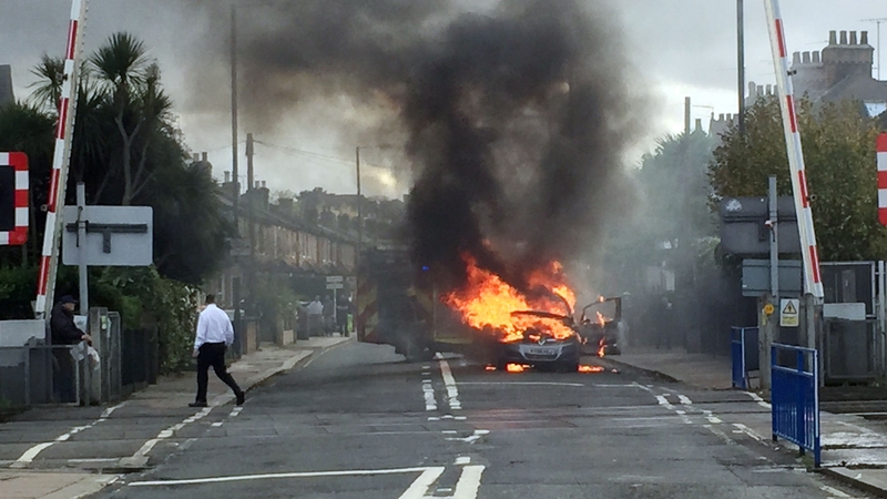 File photo of a Zafira on fire in London last year