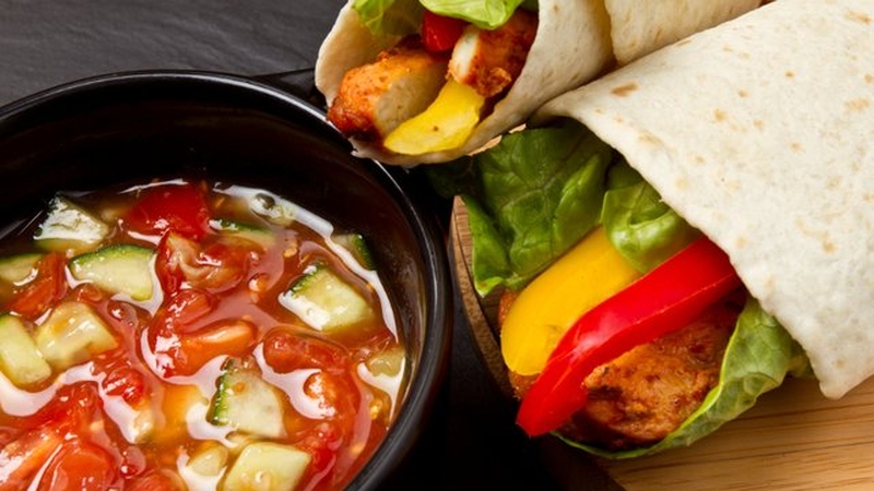 A great family lunch with fajitas