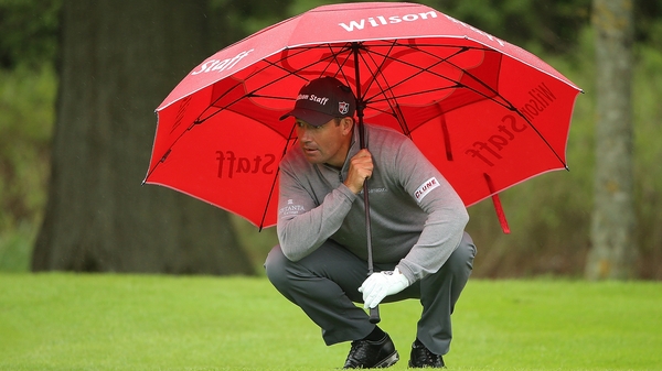 The rain returned to the K Club on Friday afternoon