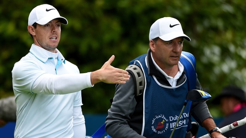 Rory McIlroy played a very steady front nine and picked up a shot, while those around him fell off the pace