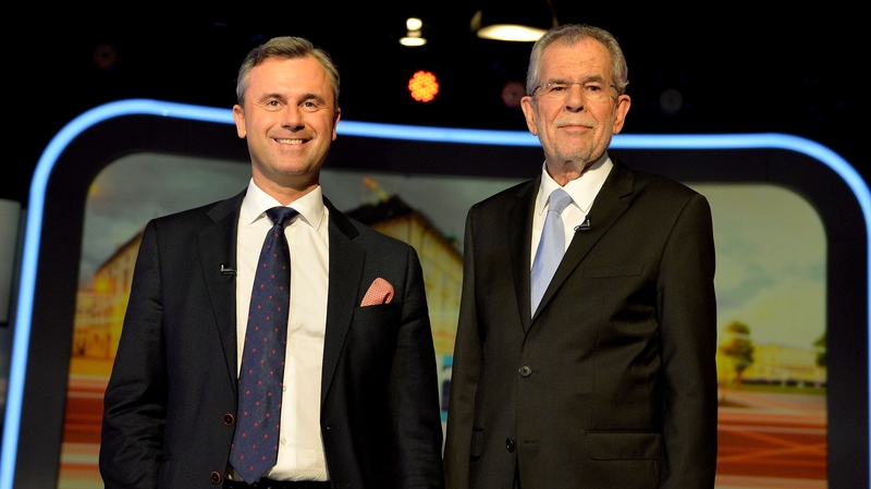 Norbert Hofer (L) lost the election to Alexander Van der Bellen (R) by less than 1% of the vote