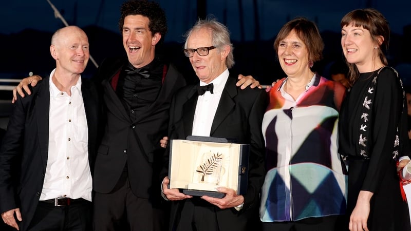 The I, Daniel Blake team with their award in Cannes