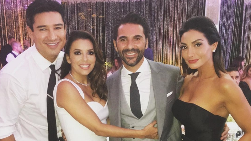 Eva Longoria and José Antonio Bastón tie the knot in Mexico. Image via Mario Lopez/Instagram