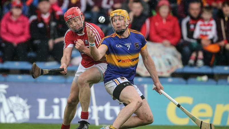 Pádraic Maher in action against Cork's Bill Cooper at Semple Stadium.