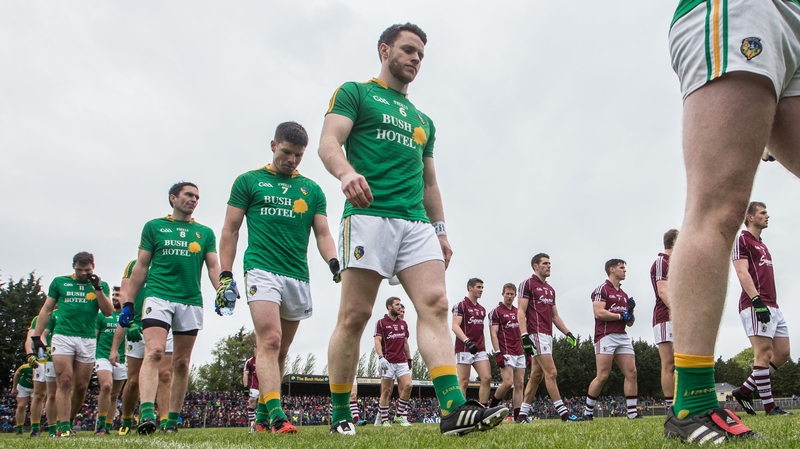 Reynolds parades with his Leitrim team before a Championship game