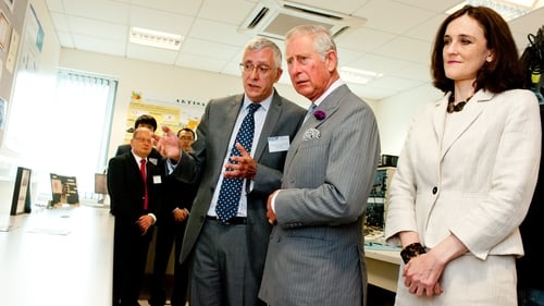 Prince Charles of Wales during his visit to the Northern Ireland Science Park at Queen's University Belfast