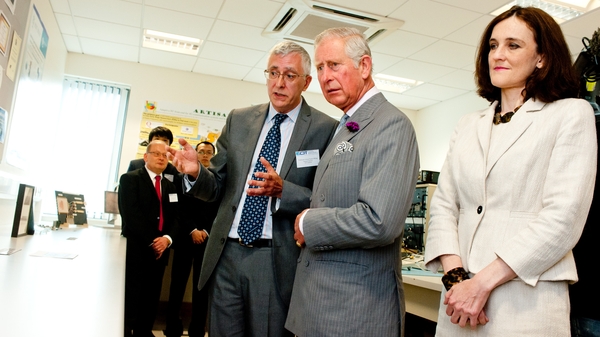 Prince Charles of Wales during his visit to the Northern Ireland Science Park at Queen's University Belfast