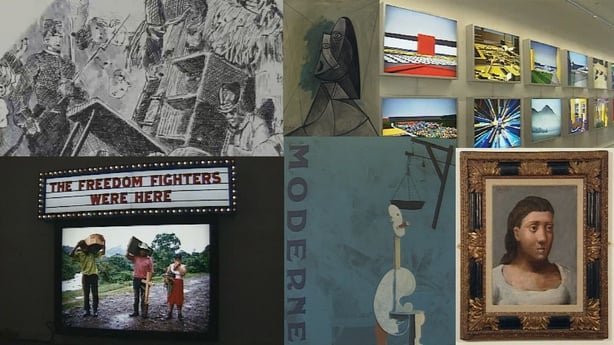 A collage of some of the art from IMMA's first season