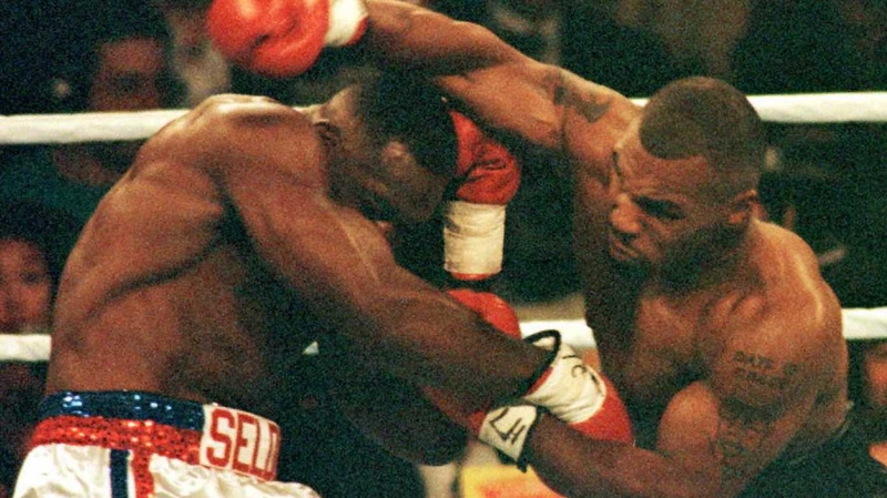 Mike Tyson (R) in his heyday