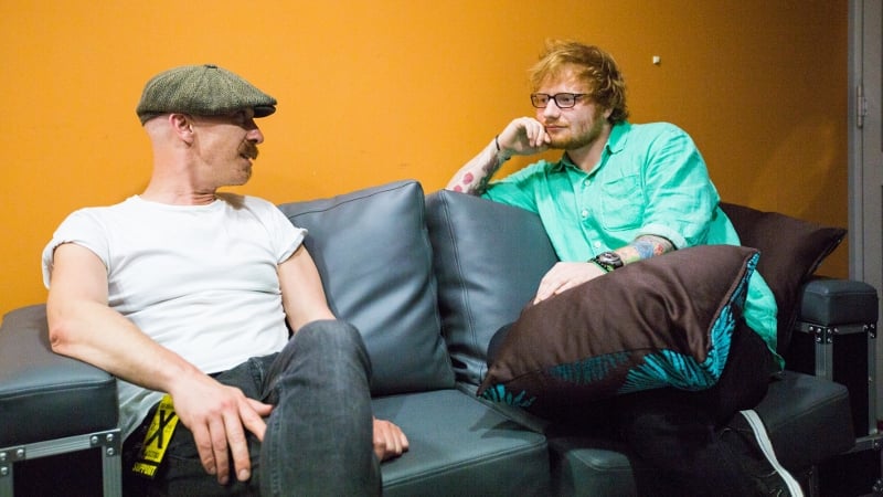 Foy Vance backstage with Ed Sheeran