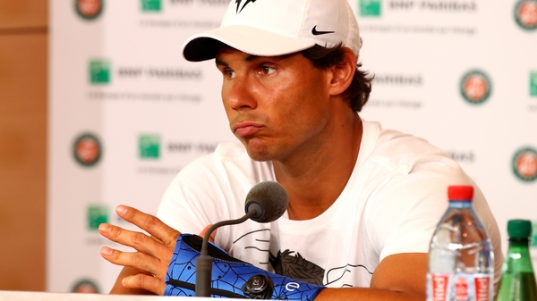 A wrist injury forced Rafael Nadal's withdrawal from Roland Garros