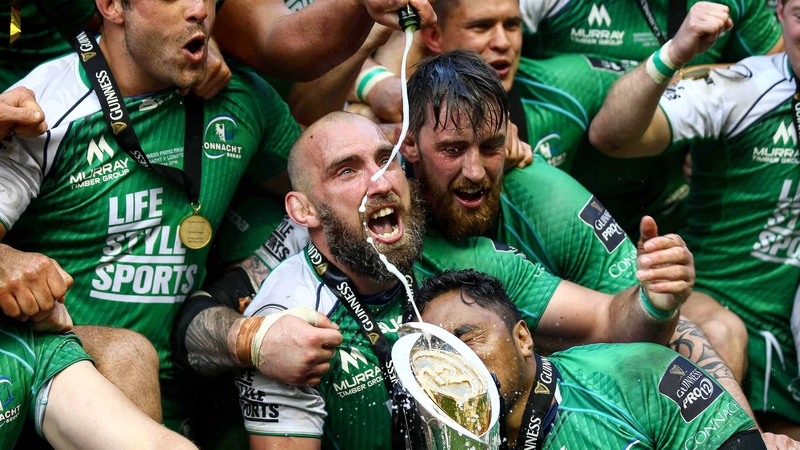 Captain John Muldoon leads the Connacht celebrations