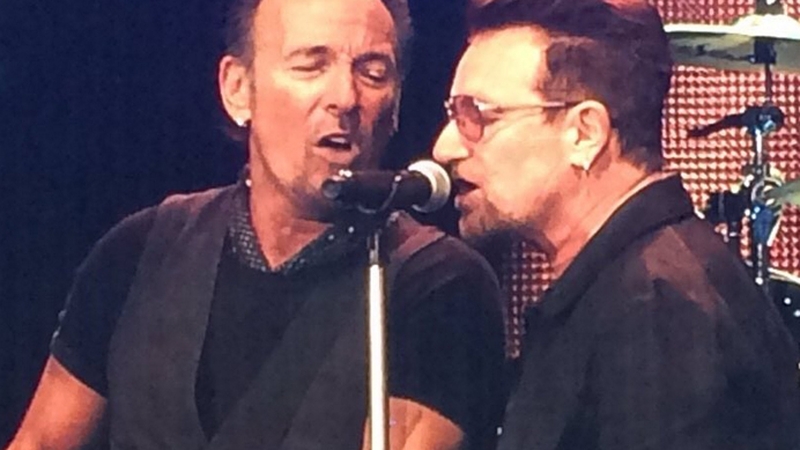The Boss and Bono at Croke Park - Sang a duet on Because the Night
