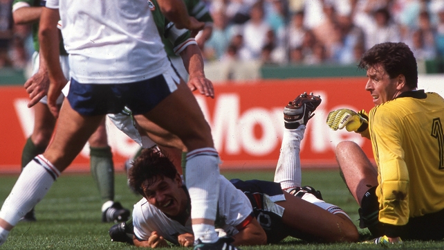 1988 - Packie Bonner more than once denied Gary Lineker