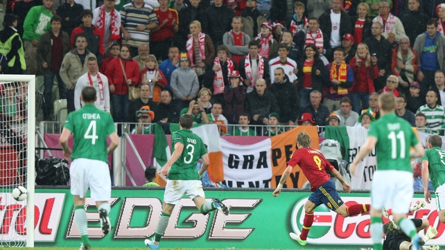 2012 - Fernando Tores scores Spain's third goal against the Irish