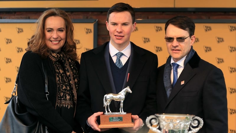 Joseph O'Brien (centre) played a central role in the training of Cheltenham Festival winner Ivanovich Gorbatov