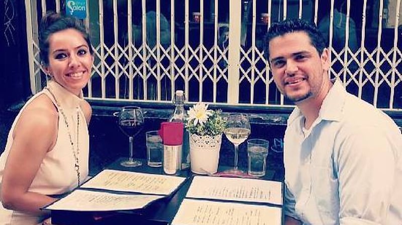 Malak Thawley (R) and her husband Alan