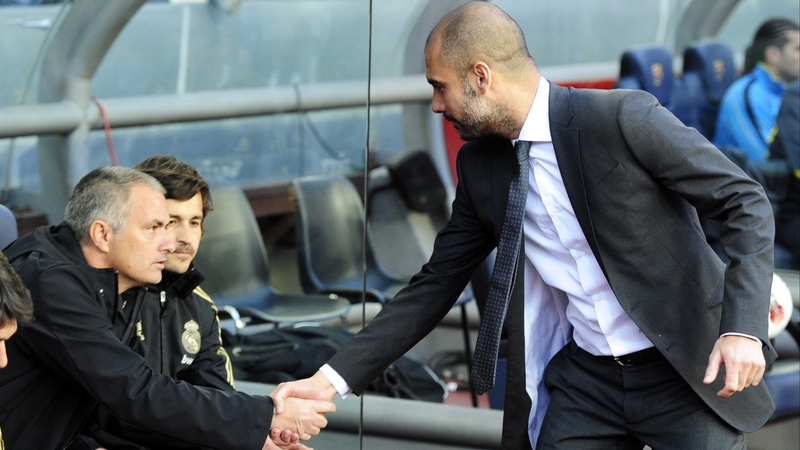 Jose Mourinho and Pep Guardiola during their time in Spain