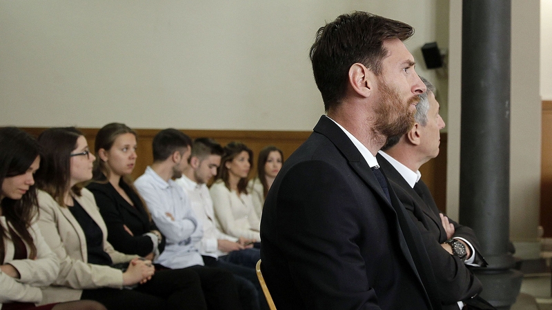 Lionel Messi during a session of his trial last month