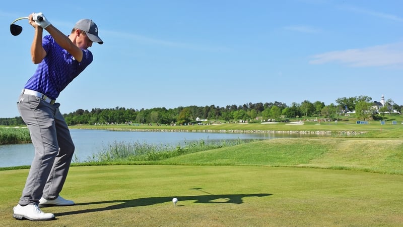 Matt Fitzpatrick hit seven birdies and no bogeys in ideal conditions to take the lead