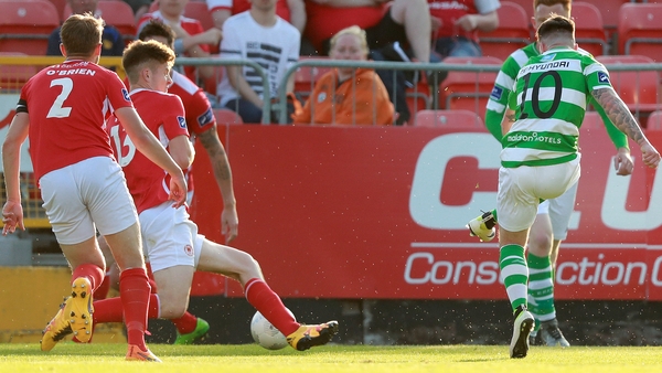 Brandon Miele scores for Shamrock Rovers