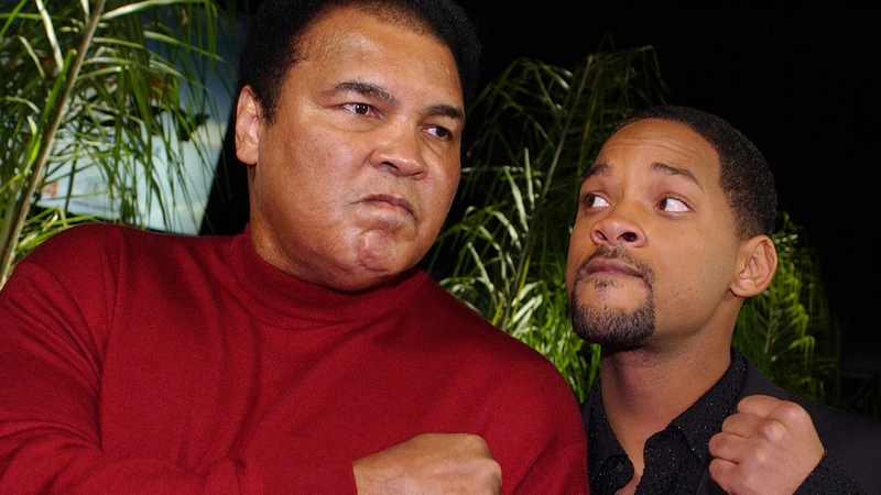 Muhammad Ali with Will Smith, the actor who played the world champion boxer