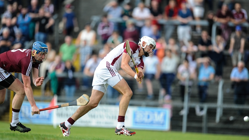 Jason Flynn scores a second-half goal for Galway