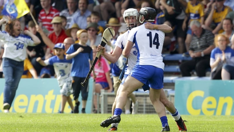 Jake Dillon and Shane Bennett celebrate at the final whistle