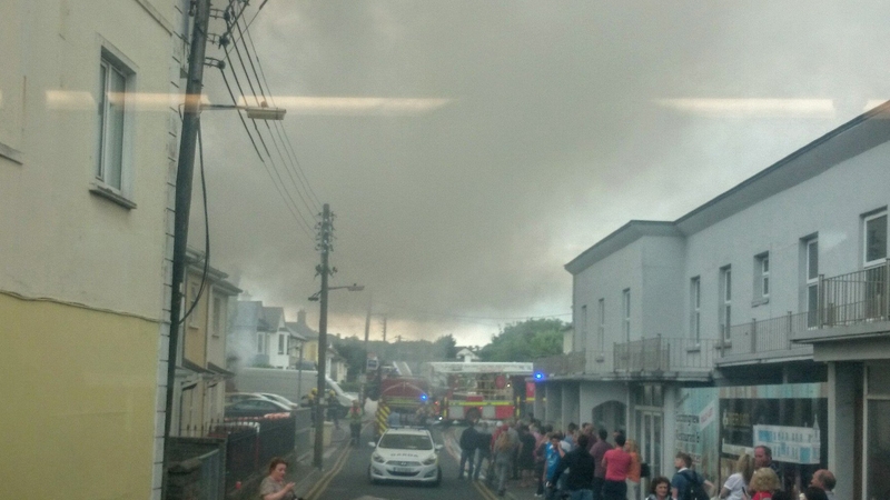 Units from across Galway attended the scene and roads around the hotel were closed to traffic (Pic: Twitter/@GTdotI)