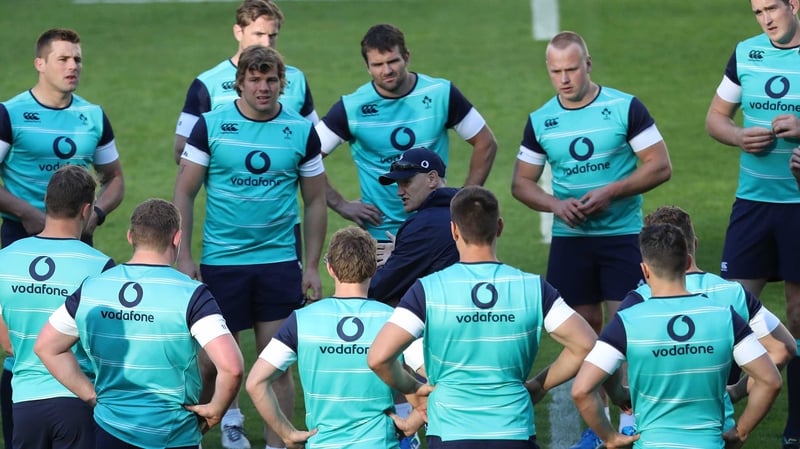 Joe Schmidt addresses his team