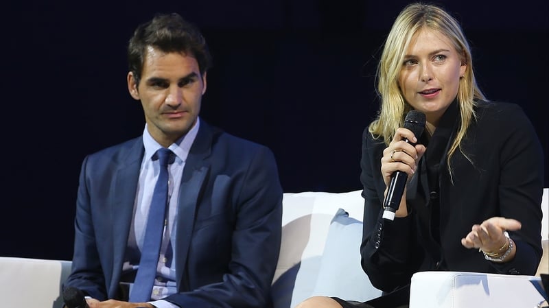 Roger Federer and Maria Sharapova in Brisbane earlier this year