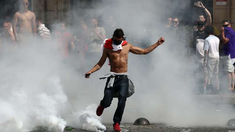 England and Russia fans have been involved in ugly scenes