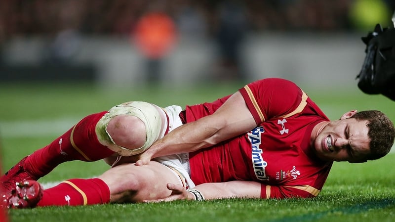 George North suffered a hamstring injury in Auckland
