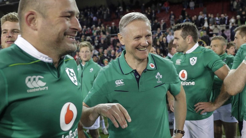 Rory Best and Joe Schmidt after Ireland's win over the Springboks on Saturday