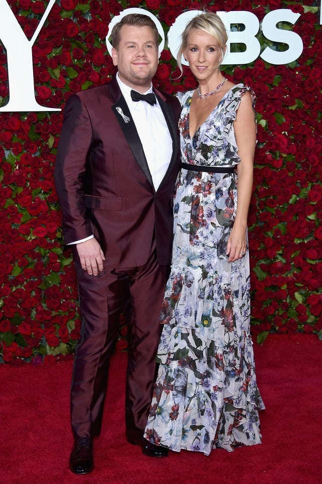 James Corden (L) and Julia Carey