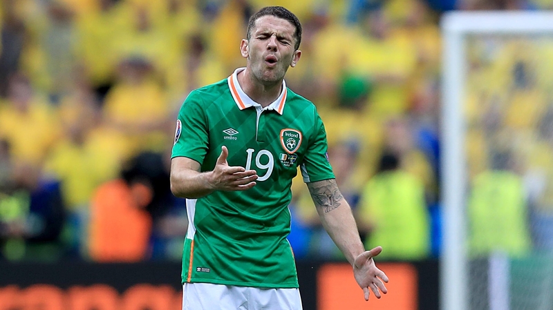 Brady shows his disappointment at the end of the draw with Sweden in Paris