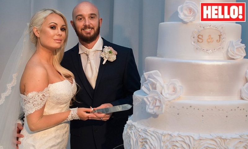 Stephen Ireland and his partner Jessica on their wedding day. Pic: HELLO!