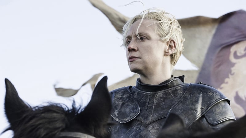 Gwendoline Christie as Brienne of Tarth on Game of Thrones