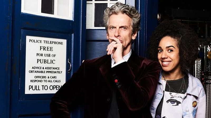 Peter Capaldi with Pearl Mackie